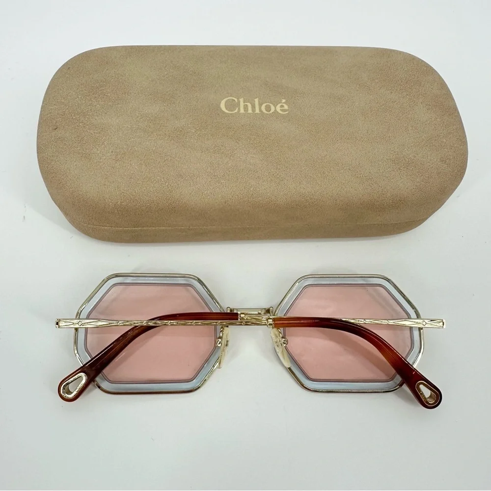 Chloe CE146S Tally Octagonal Sunglasses Pink Lens